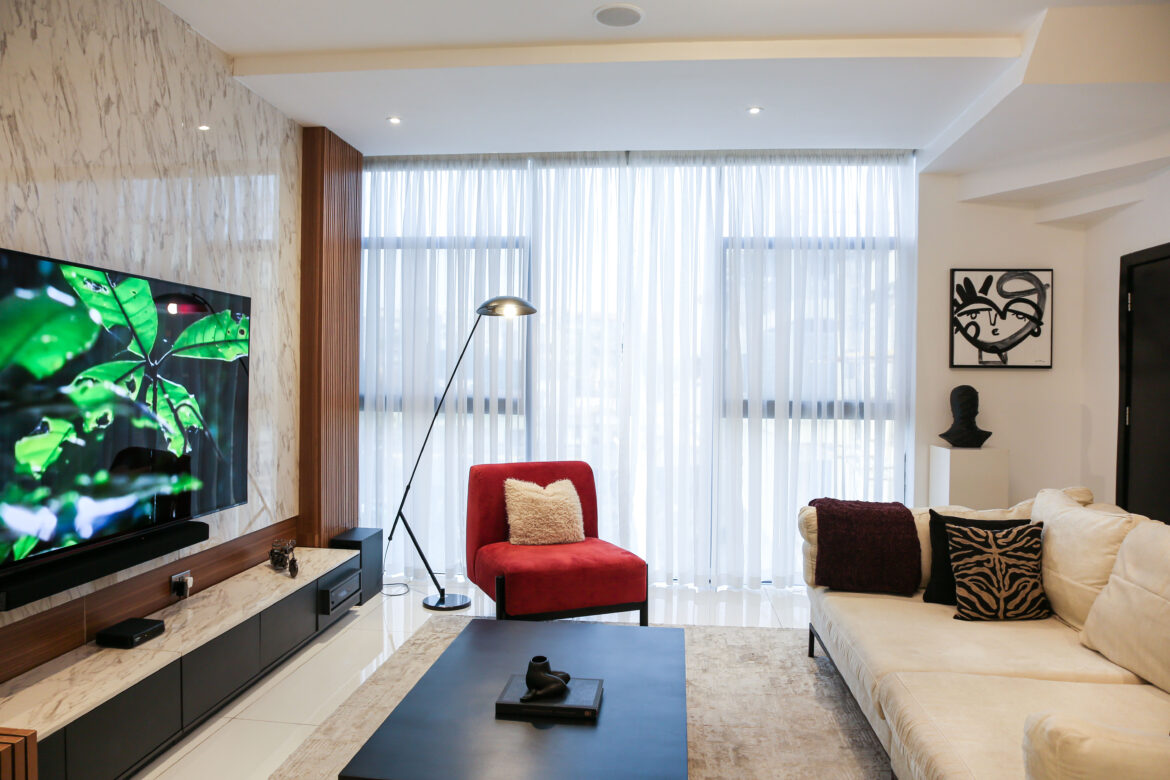 WALNUT (Long Stay)   Grand Deluxe 3-Bedroom Penthouse (Bourdilon, Ikoyi)45% Off  – [30 nights or more]